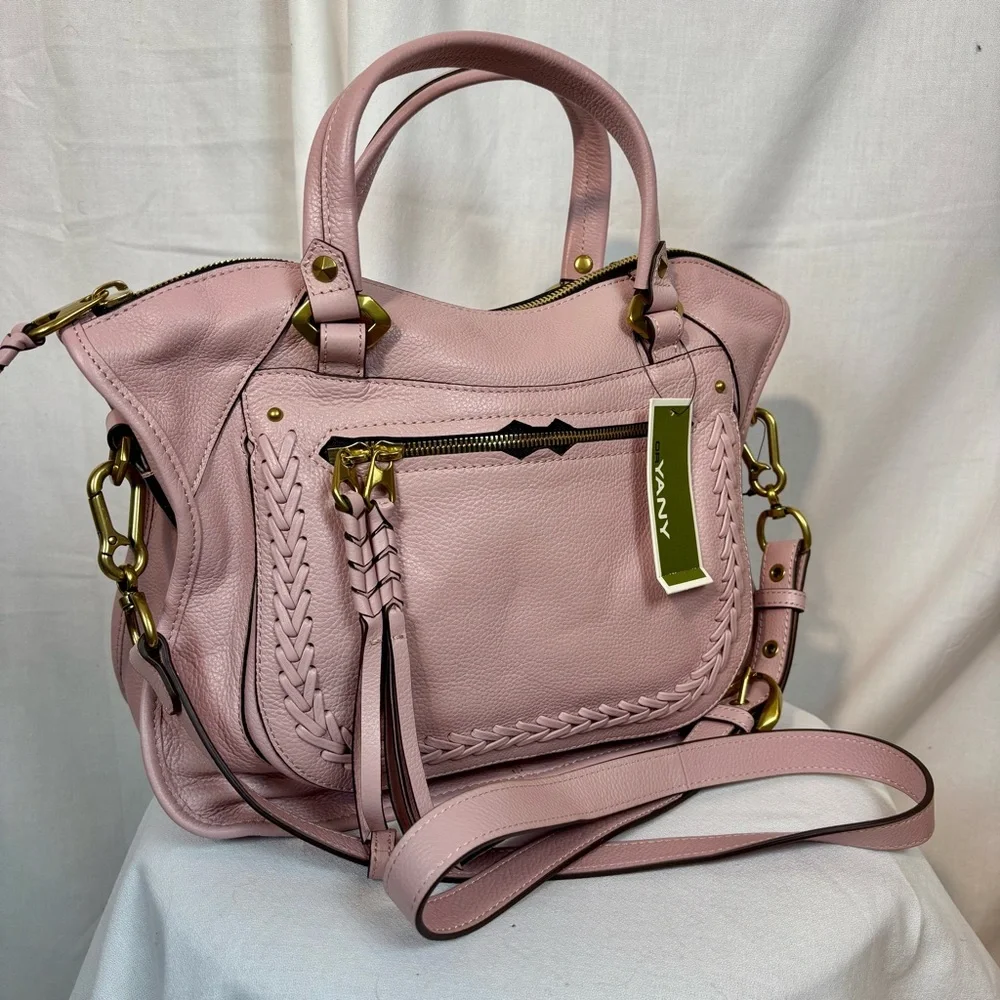 OrYANY Sarah Satchel‎ Antique Rose with Crossbody Strap Pristine Condition